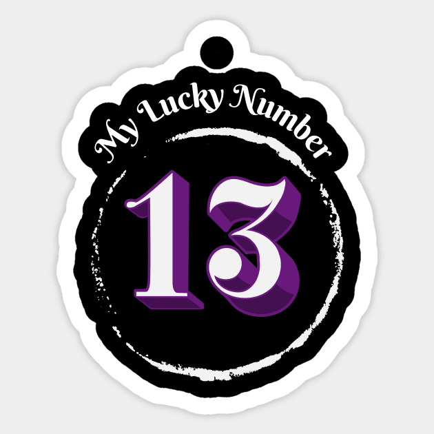 My Lucky Number 13 Sticker by Calmavibes
